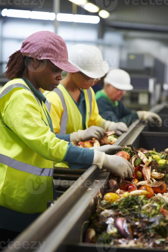 waste sorting and recycling photo