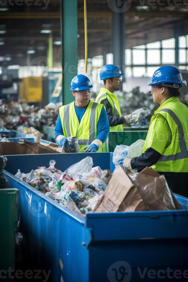 waste sorting and recycling photo