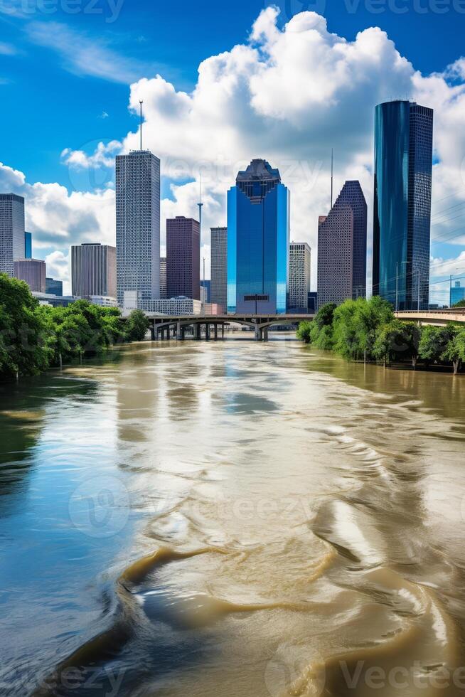 flood in the city photo