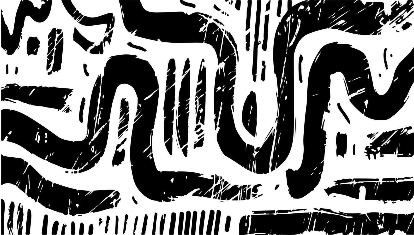 Brush paint curve background illustration. Abstract art ink and dirty shape element. Textured splash banner and creative border horizontal doodle drawing scratch vector