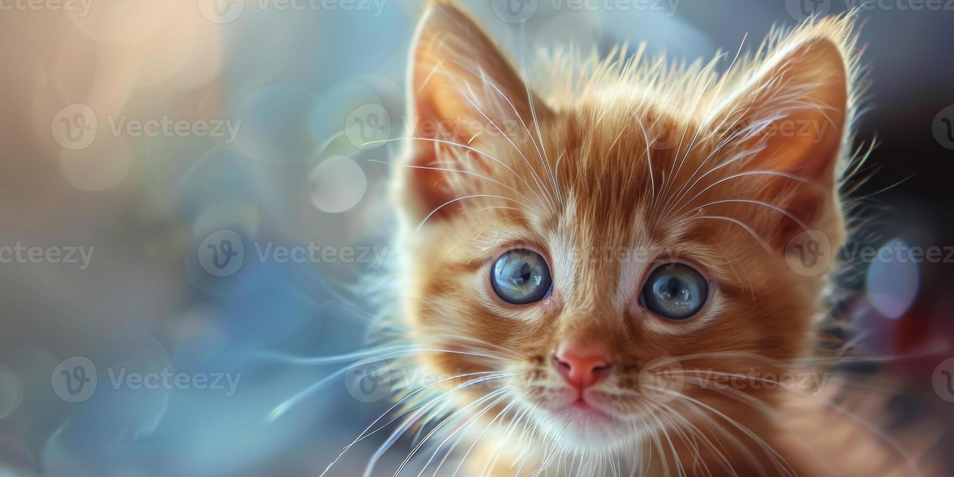 white fluffy kitten photo