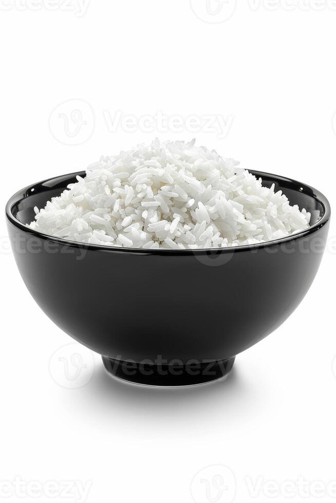 boiled rice with herbs photo