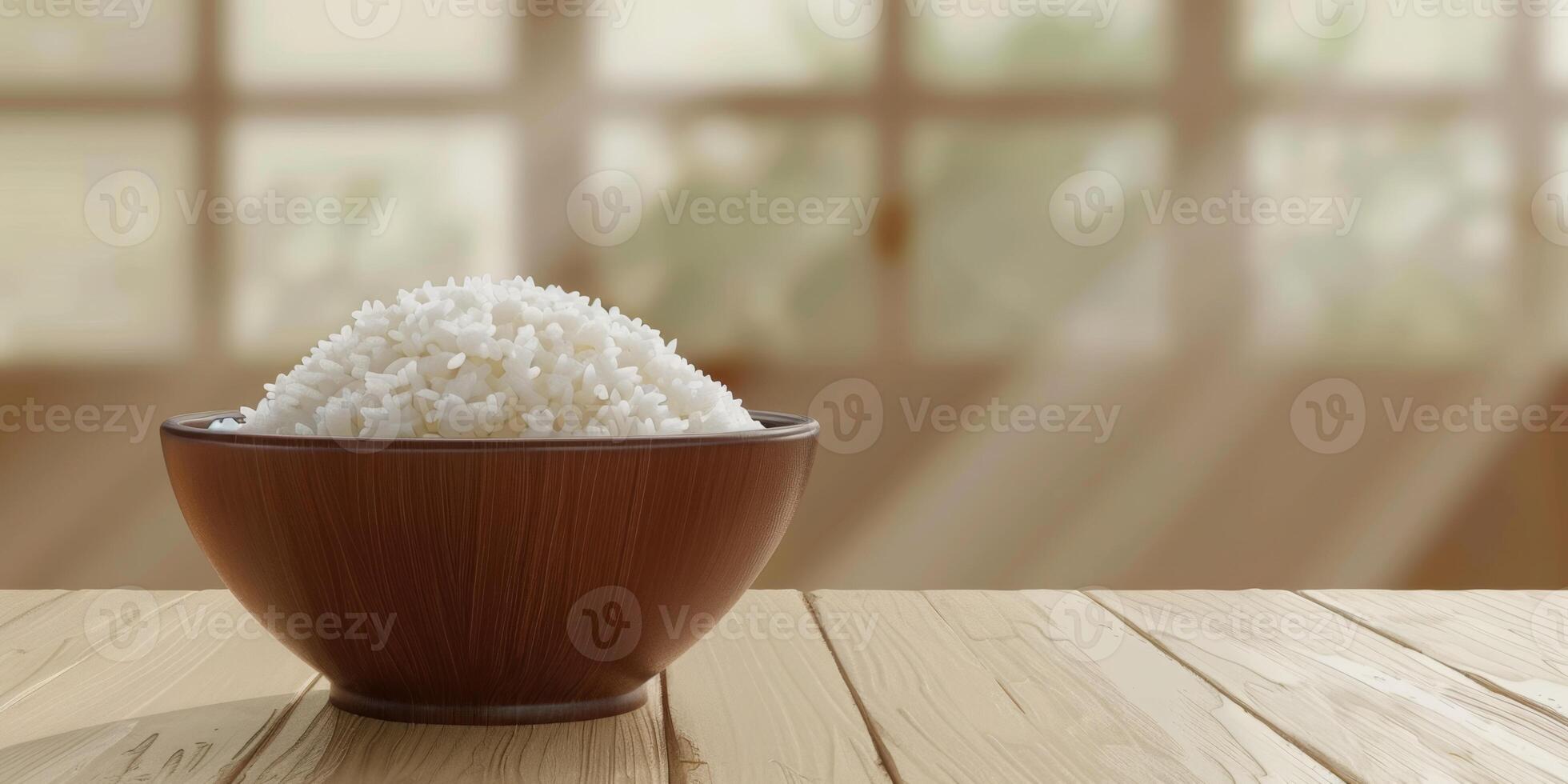 boiled rice with herbs photo