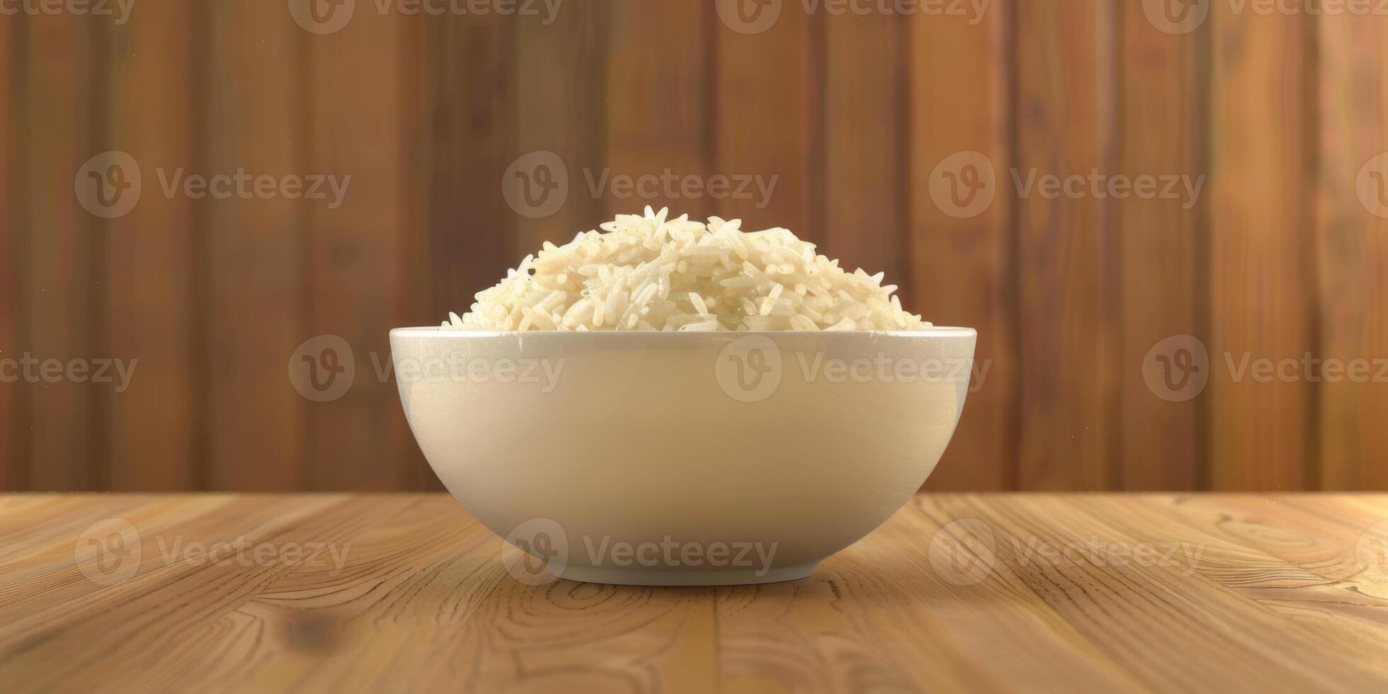 boiled rice with herbs photo