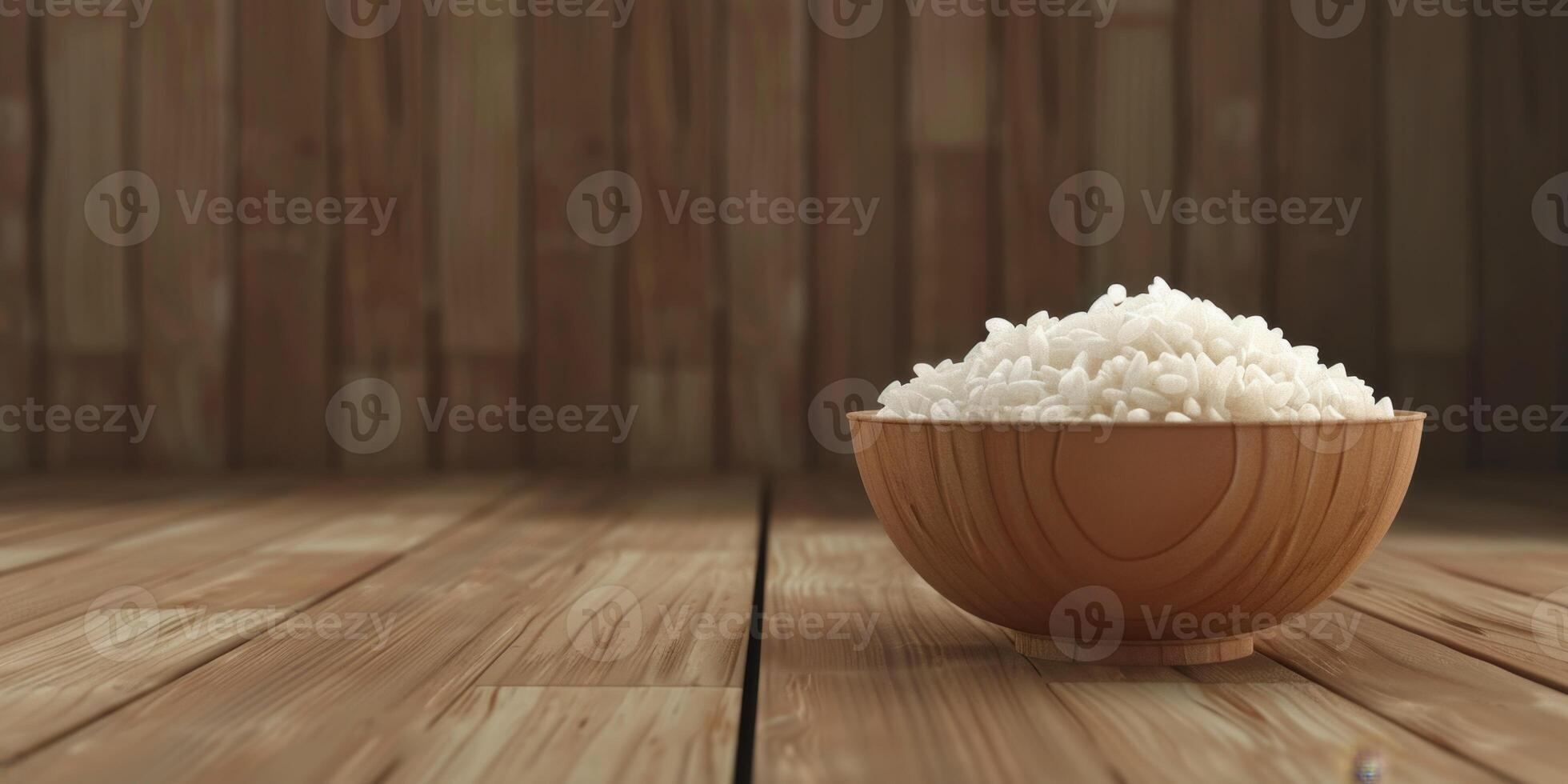 boiled rice with herbs photo