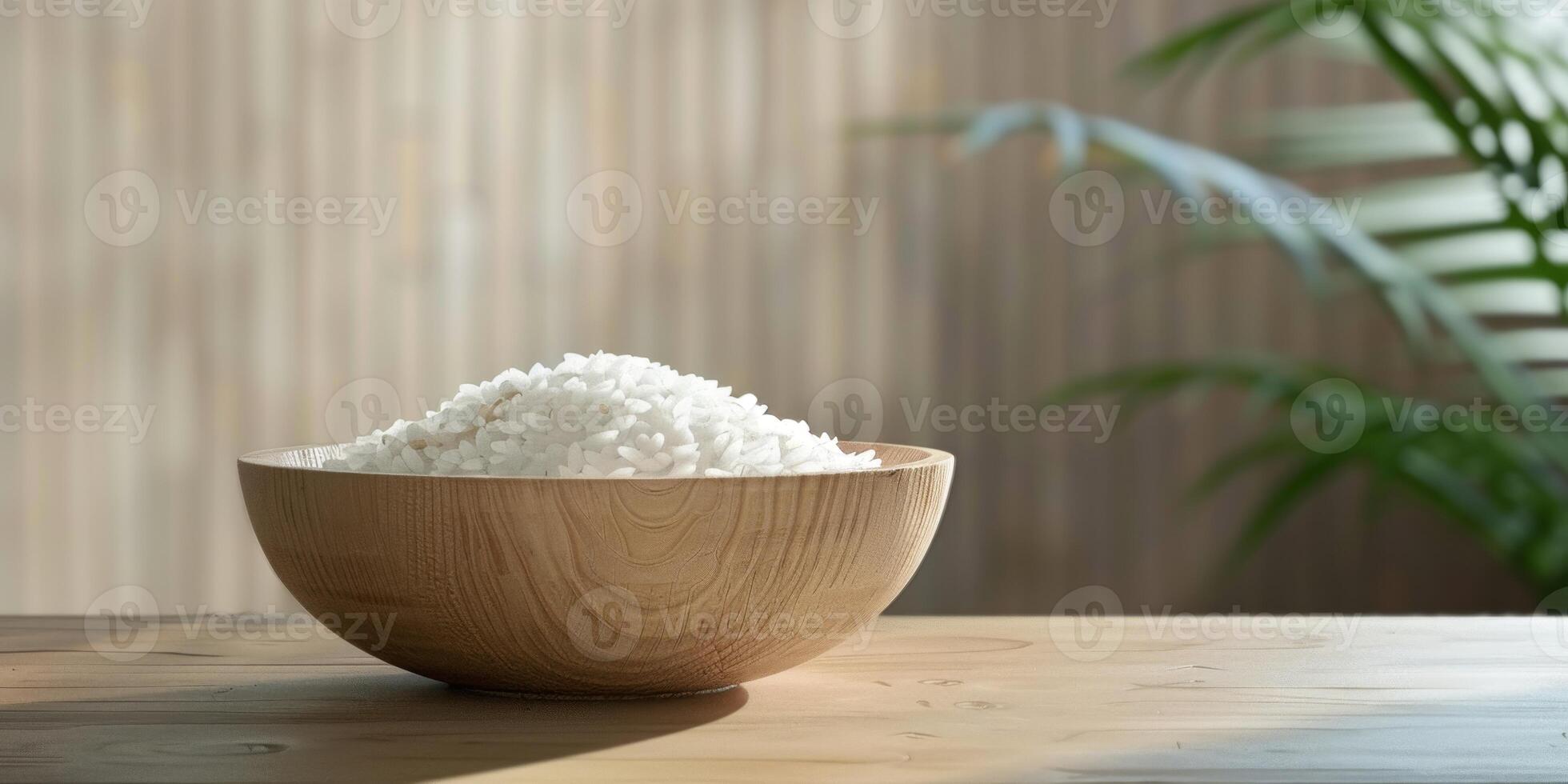 boiled rice with herbs photo