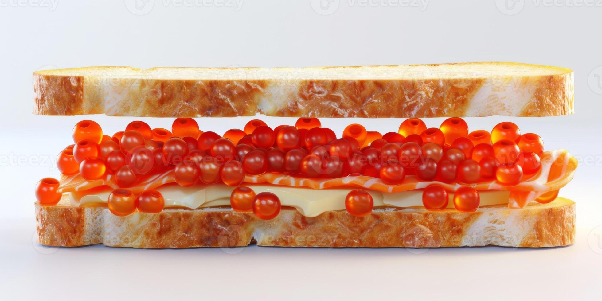 delicious sandwiches with caviar photo