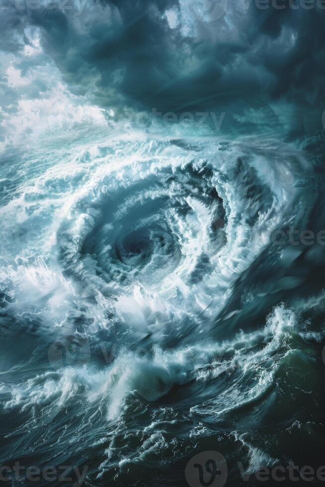 cyclone view from Earth orbit photo