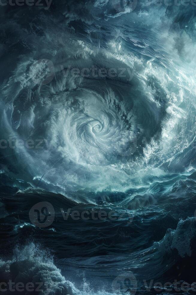 cyclone view from Earth orbit photo