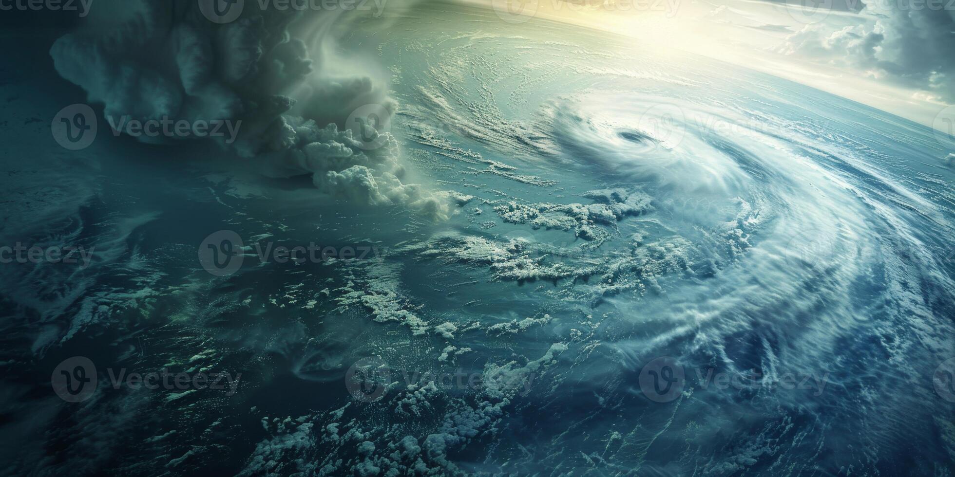 cyclone view from Earth orbit photo