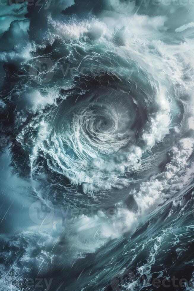 cyclone view from Earth orbit photo
