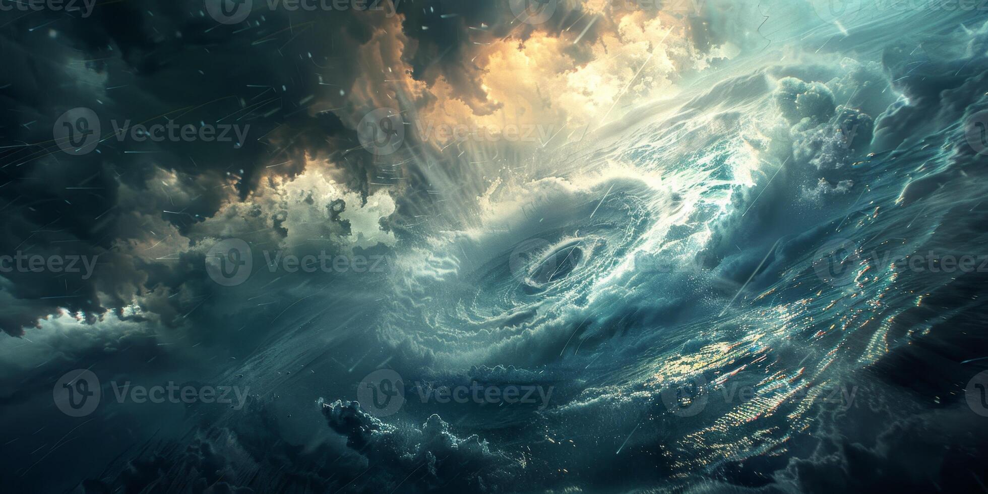 cyclone view from Earth orbit photo