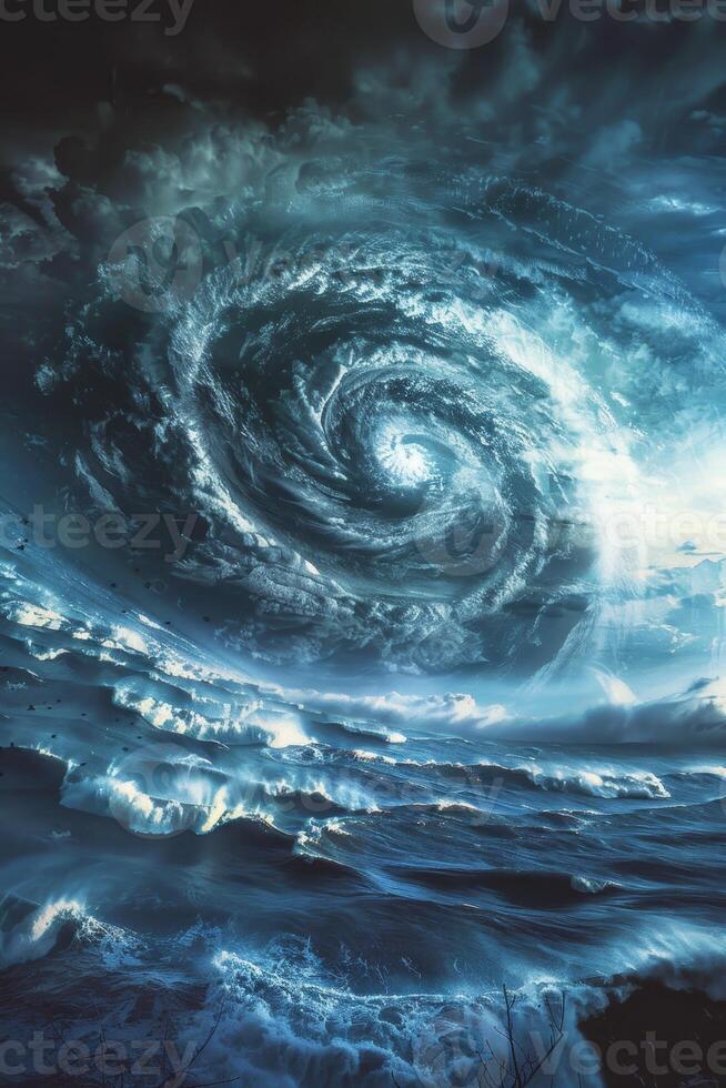 cyclone view from Earth orbit photo