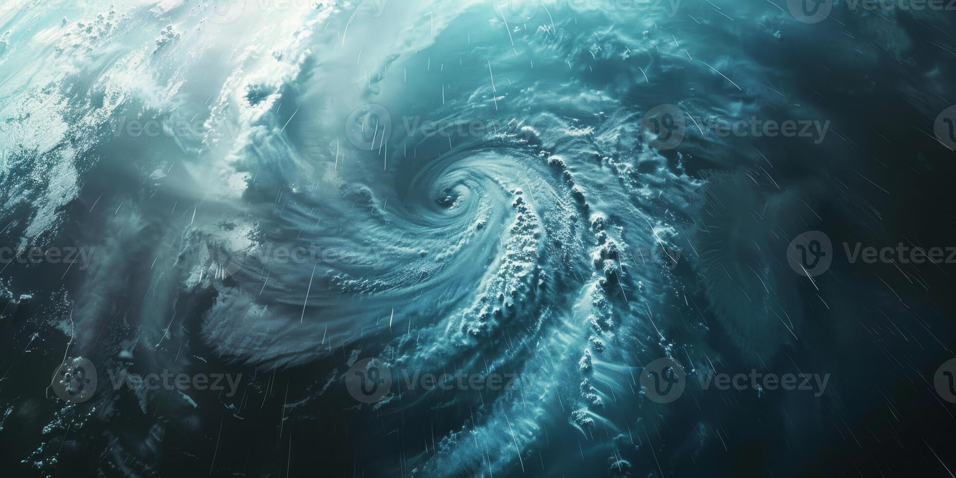 cyclone view from Earth orbit photo