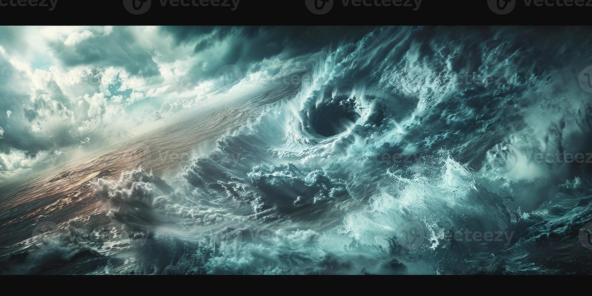 cyclone view from Earth orbit photo