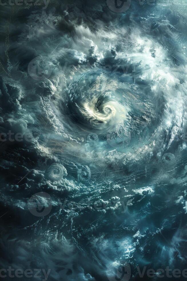 cyclone view from Earth orbit photo