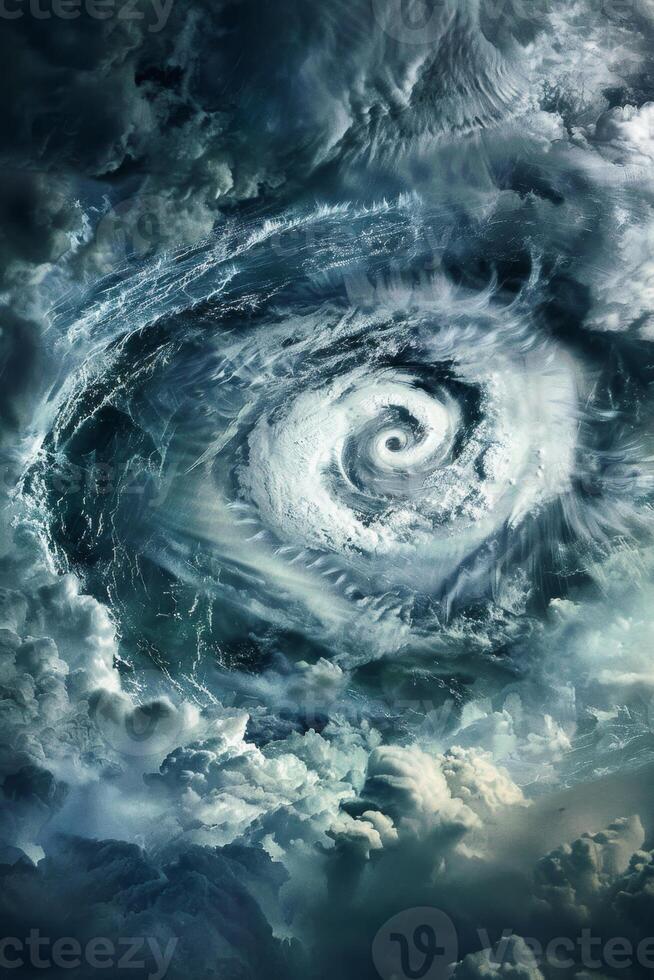 cyclone view from Earth orbit photo