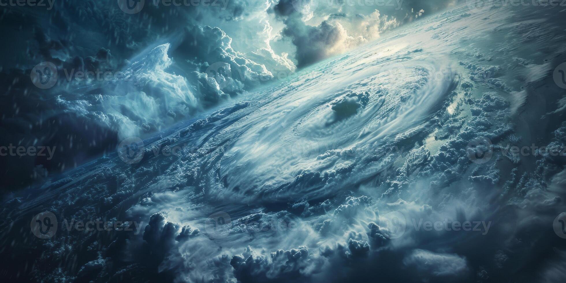 cyclone view from Earth orbit photo