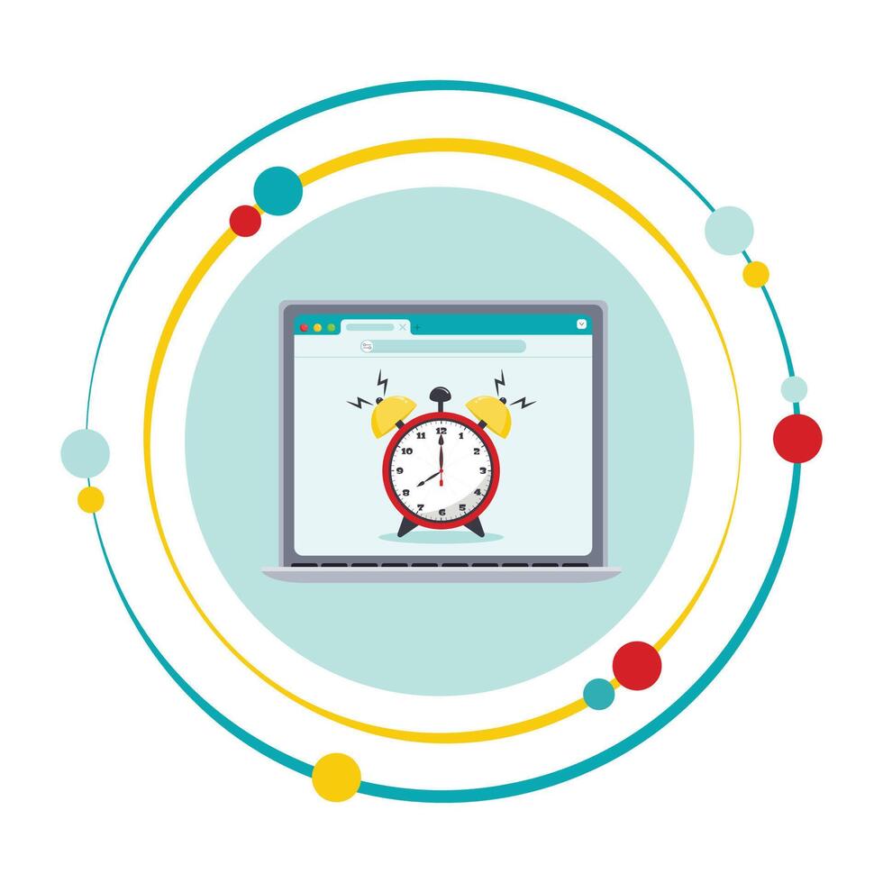 alarma reloj debido fecha que se acerca aislado gráfico icono símbolo vector