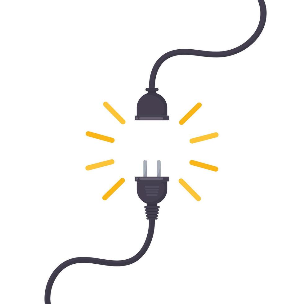 Plugged in isolated illustration graphic icon symbol vector