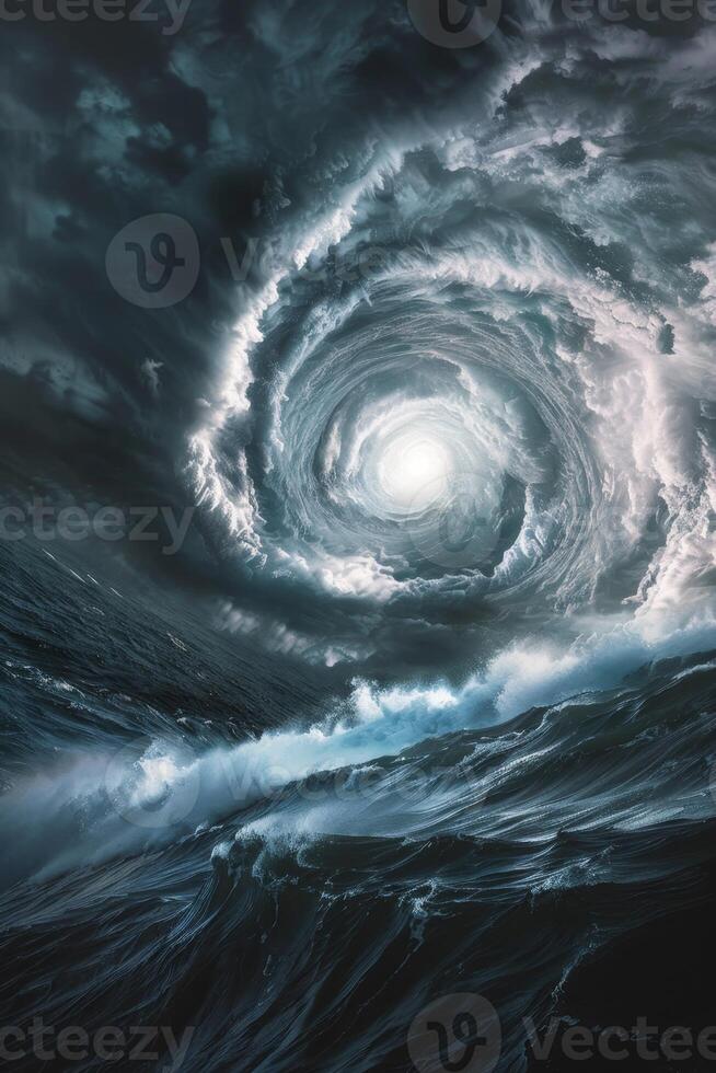 cyclone view from Earth orbit photo