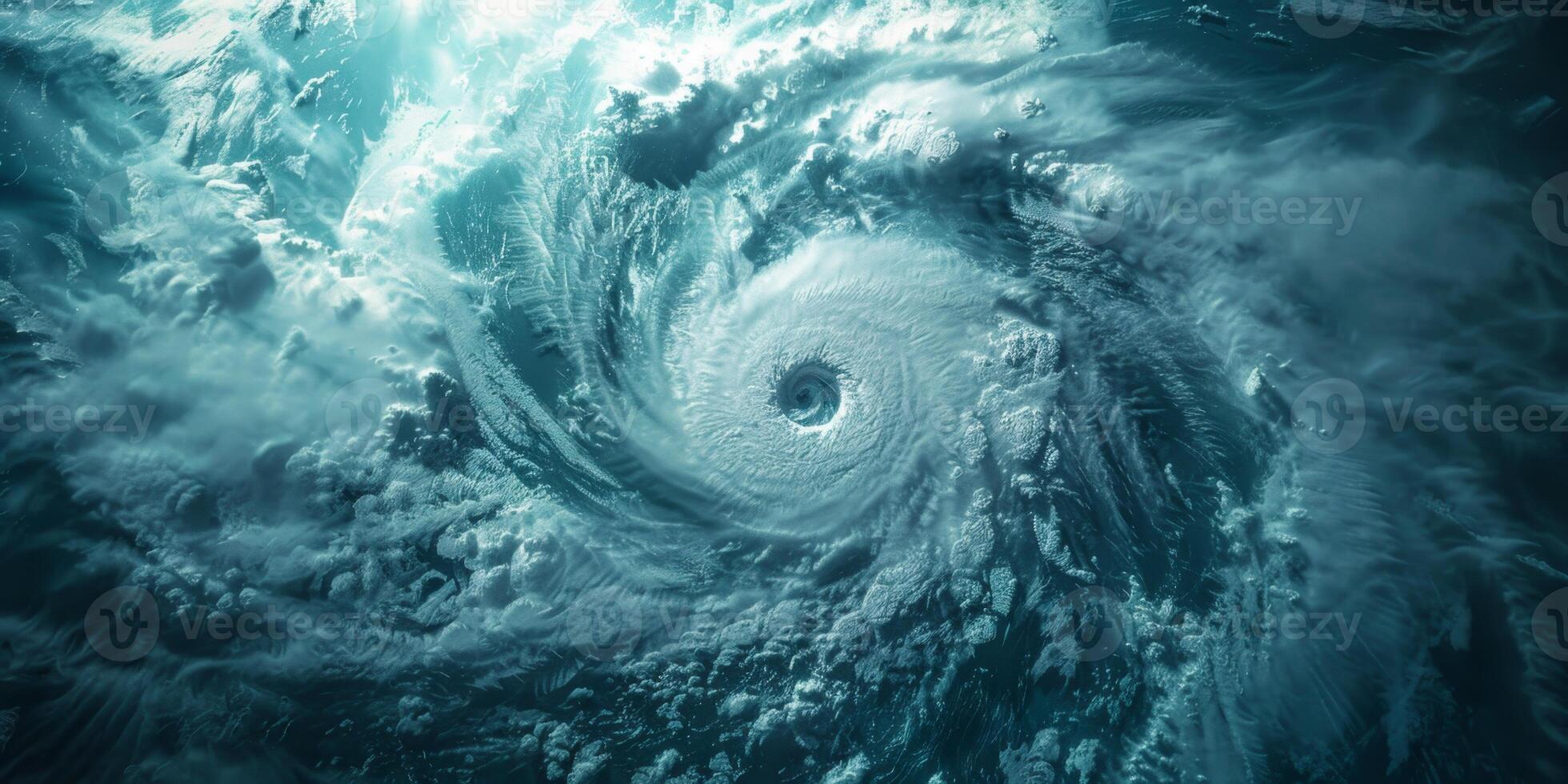 cyclone view from Earth orbit photo