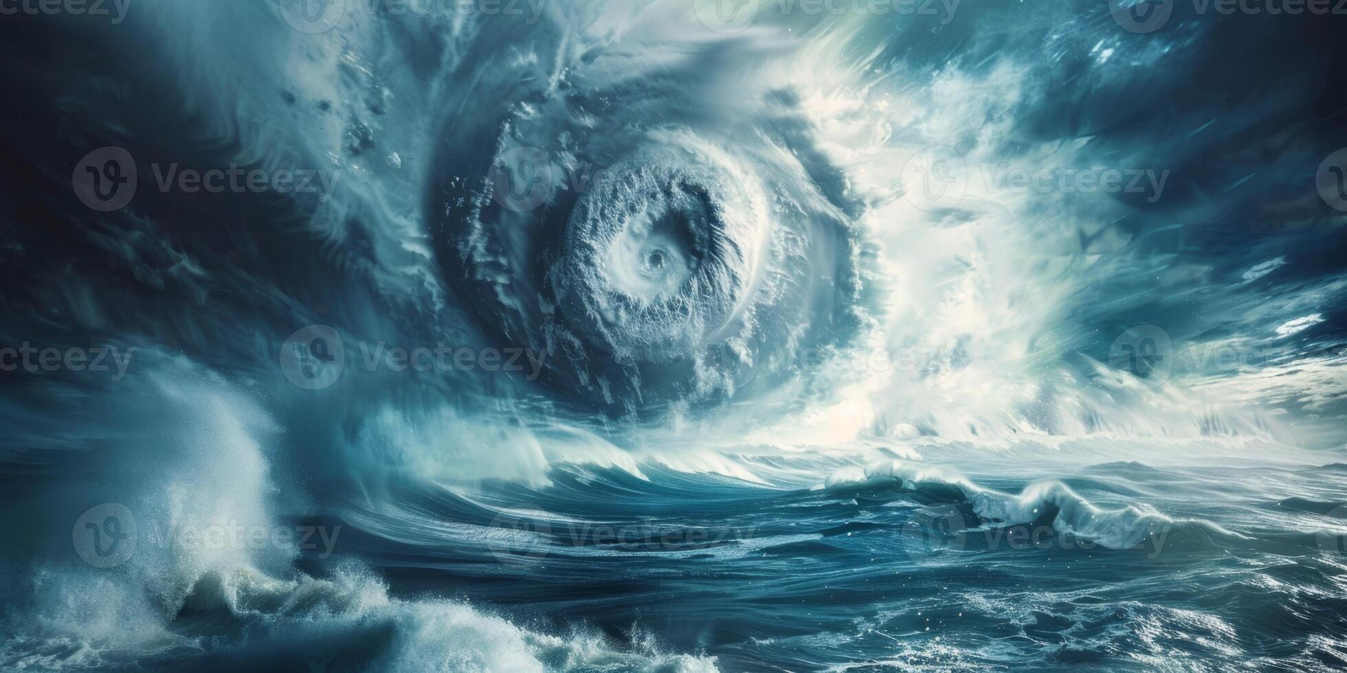 cyclone view from Earth orbit photo