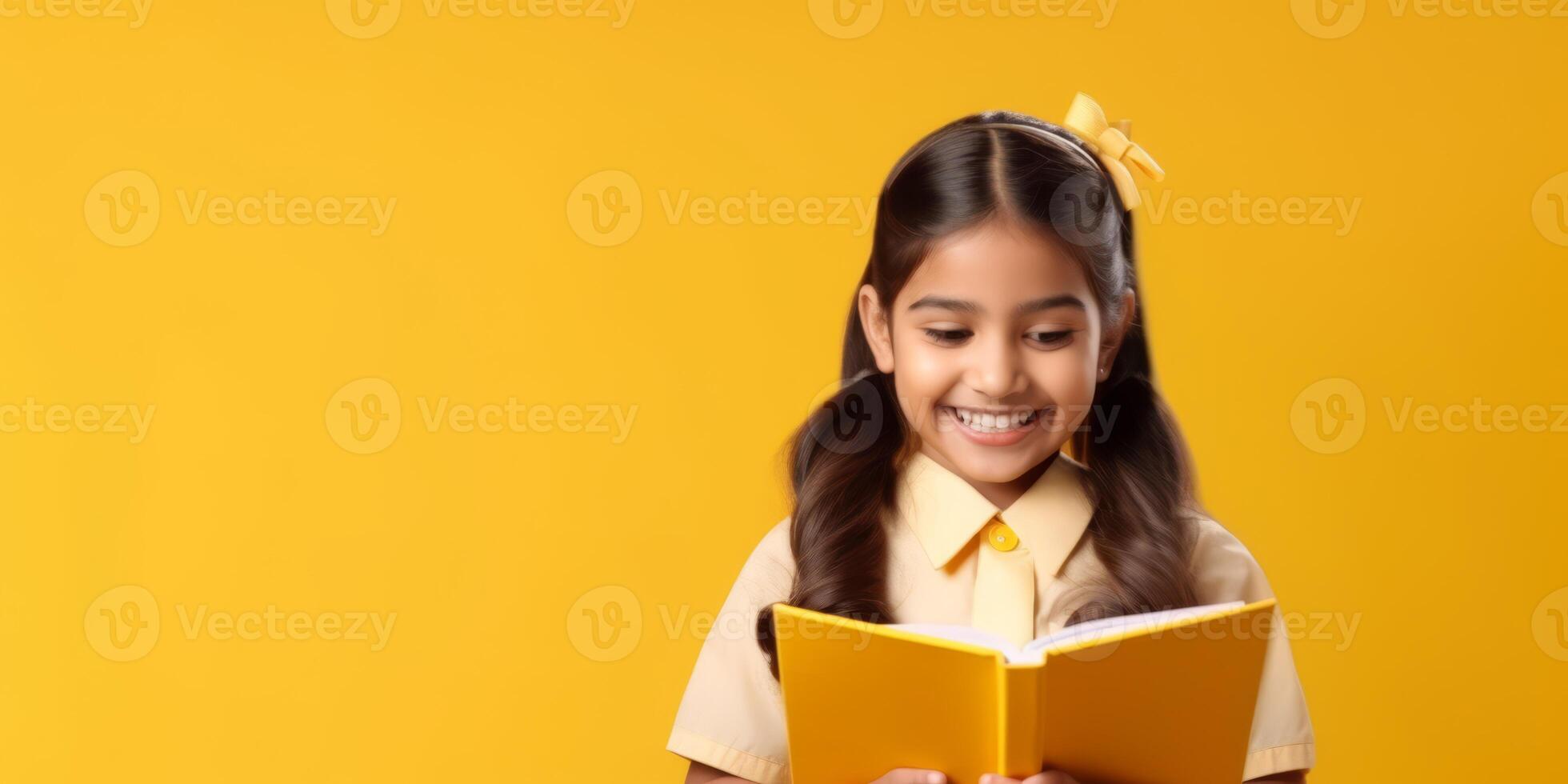child with backpack and books back to school photo
