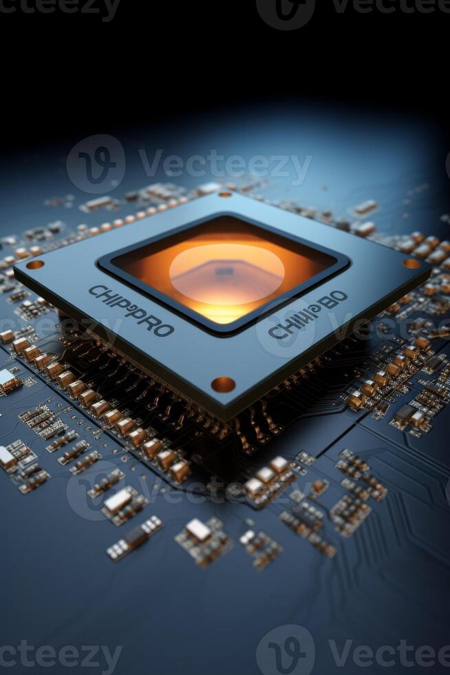 chips on motherboard photo