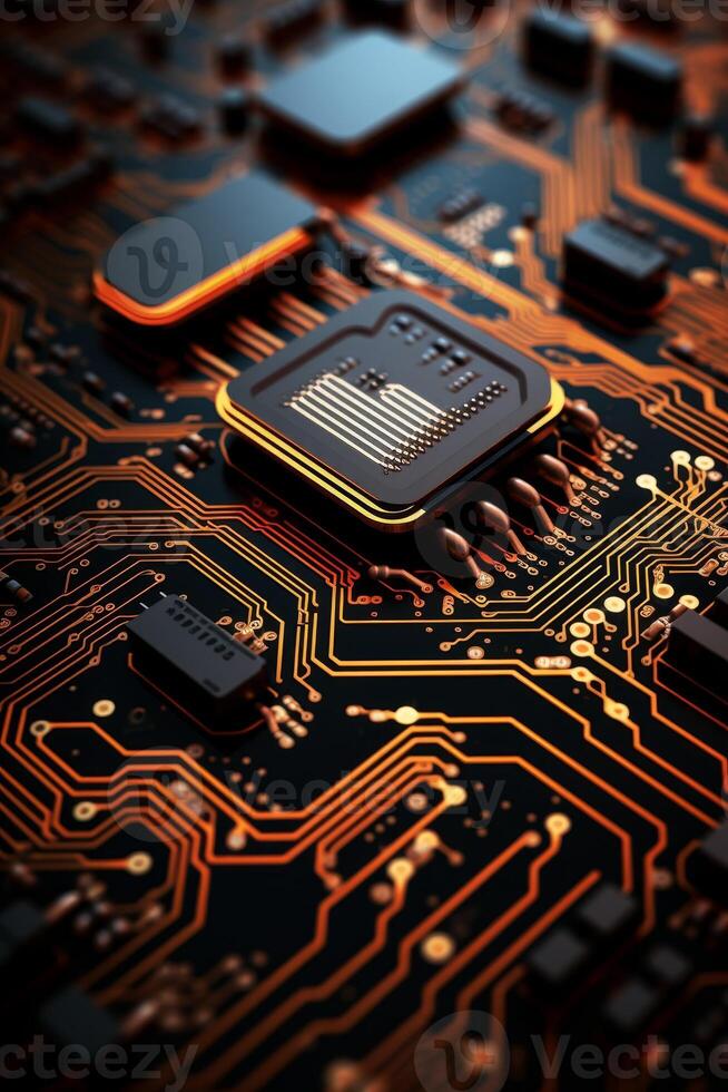 chips on motherboard photo