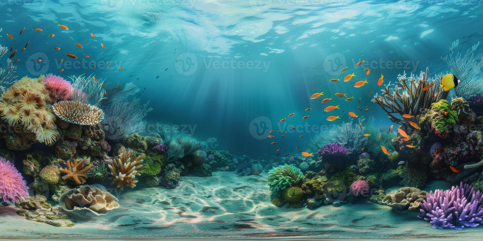 underwater world corals fish photo