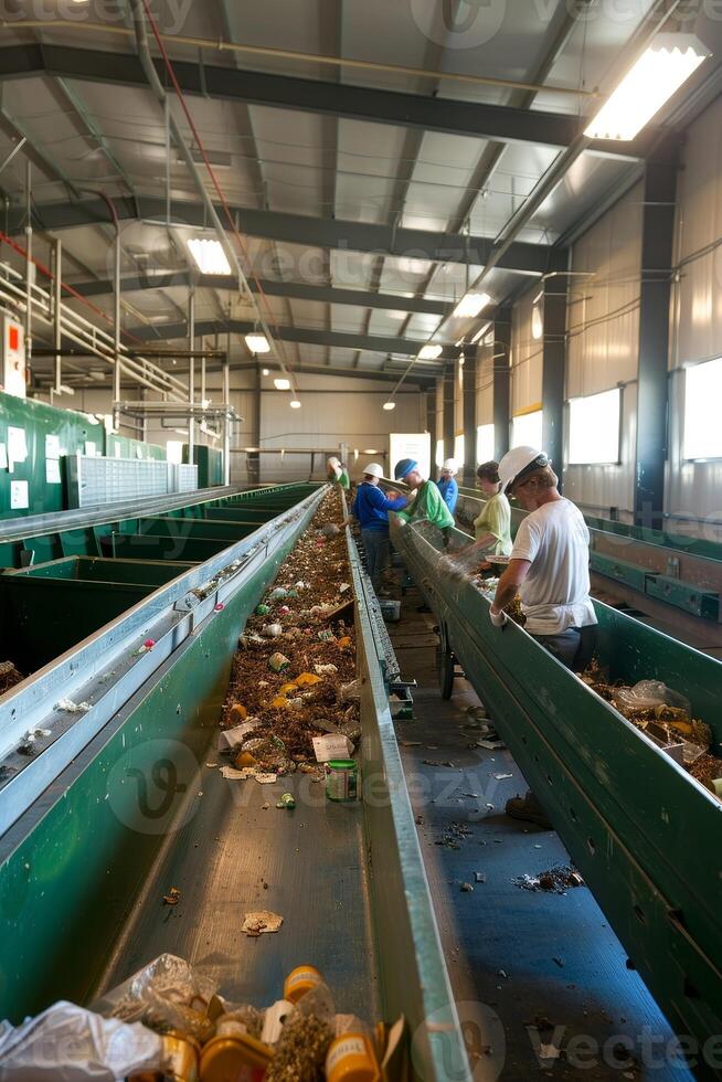 waste sorting and recycling photo