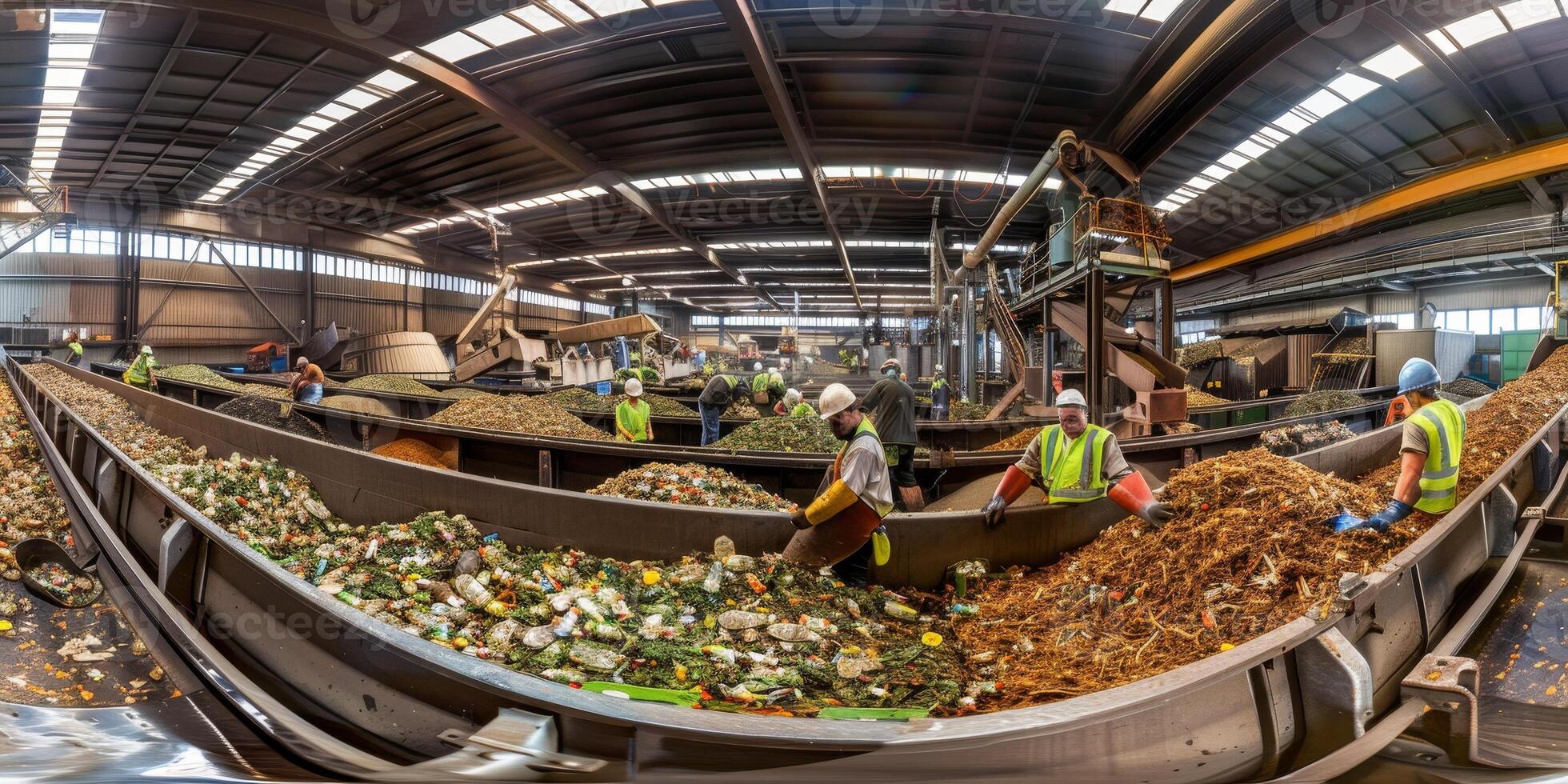 waste sorting and recycling photo
