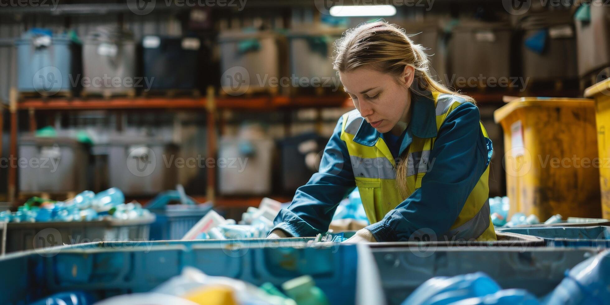 waste sorting and recycling photo