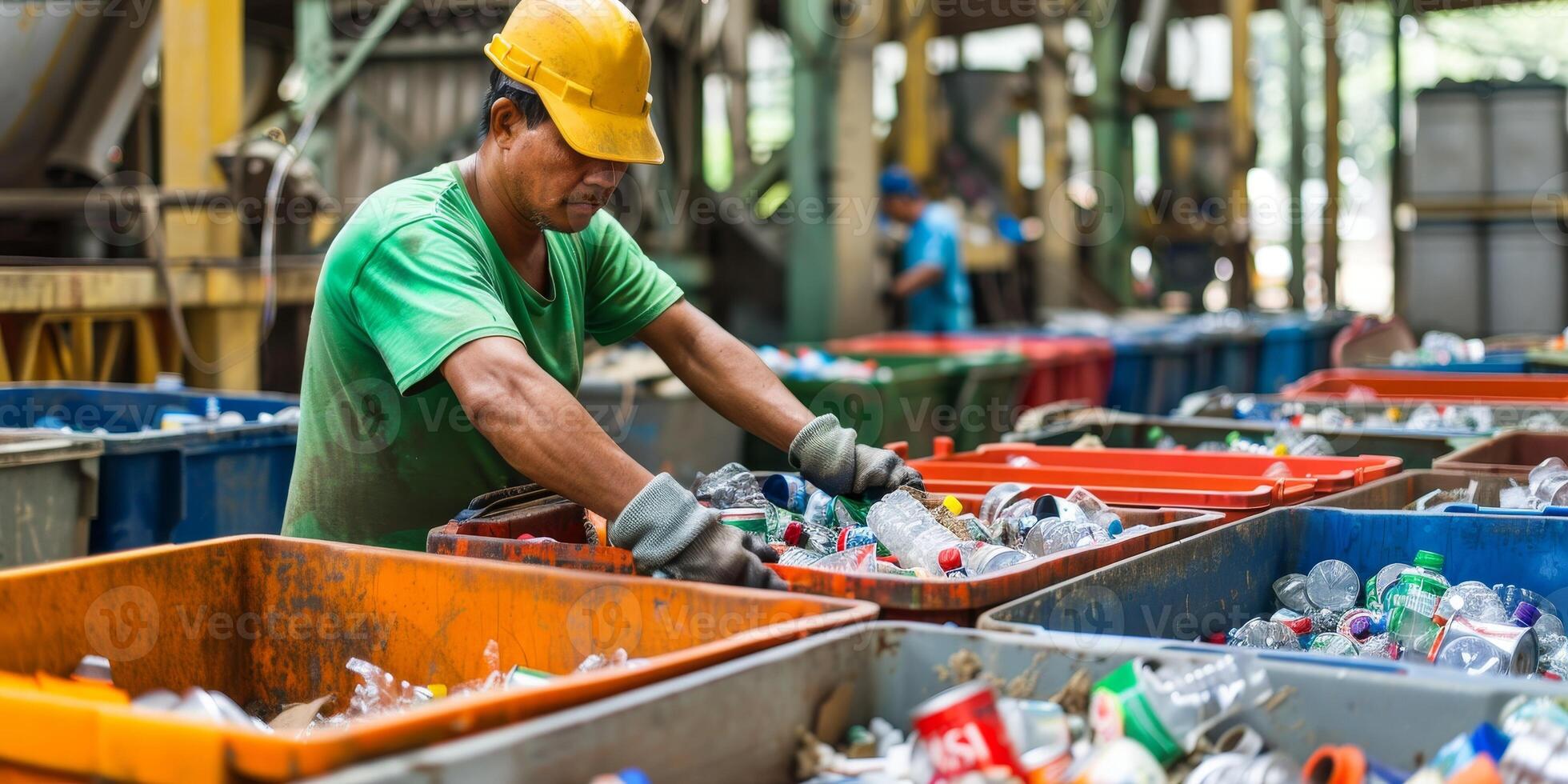waste sorting and recycling photo