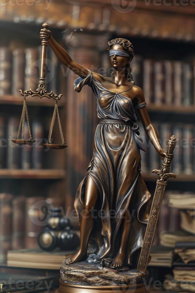 Themis is Goddess of Justice and law photo