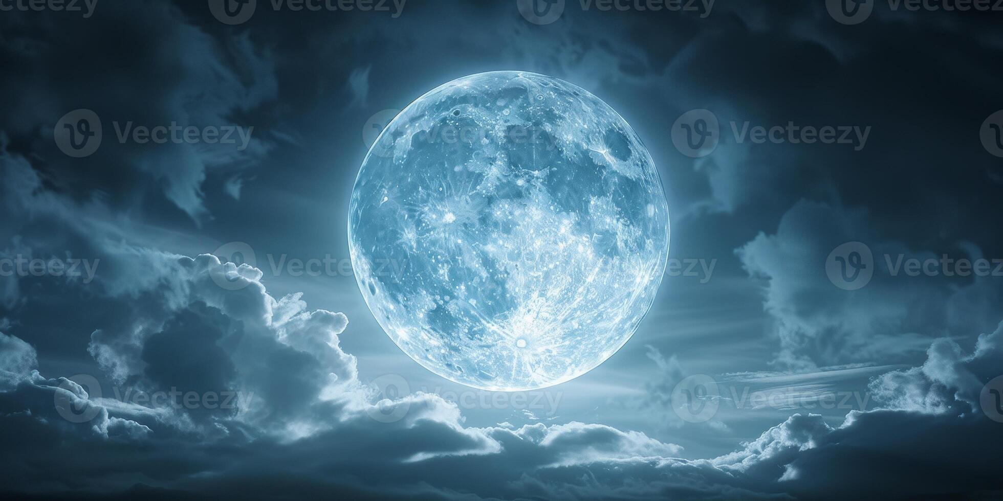 full moon OCEAN photo