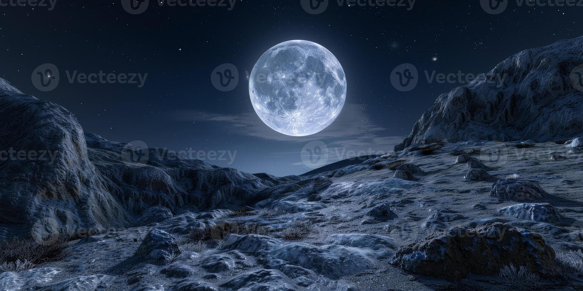 full moon OCEAN photo