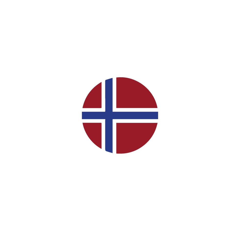 icono de la bandera de noruega vector