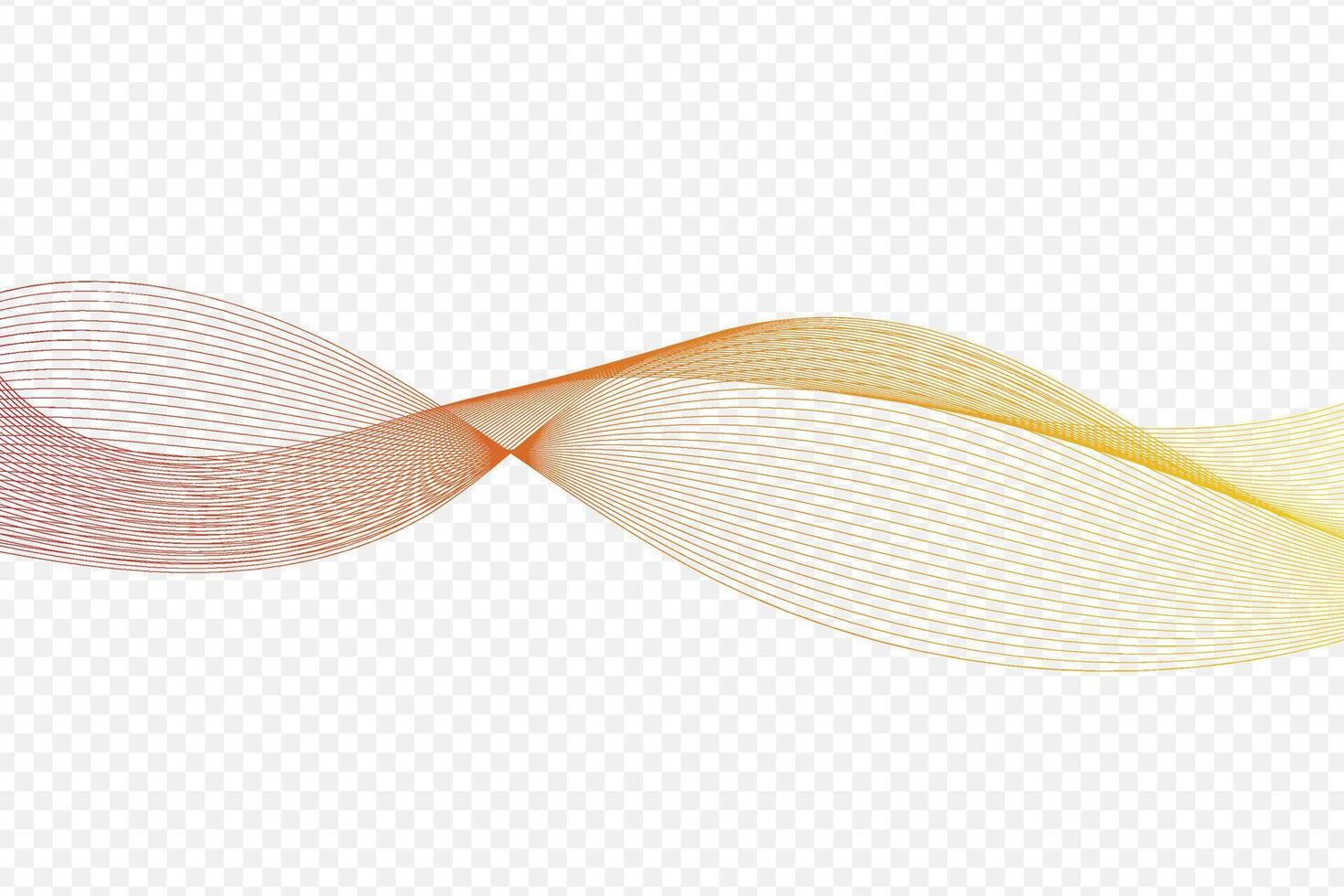 Unique wavy lines streaming smooth bend gold slope color on straightforward foundation in concept of extravagance vector