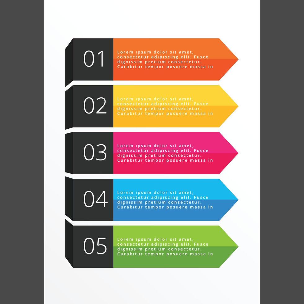 resumen moderno pasos opción vistoso infografía diseño bandera vector