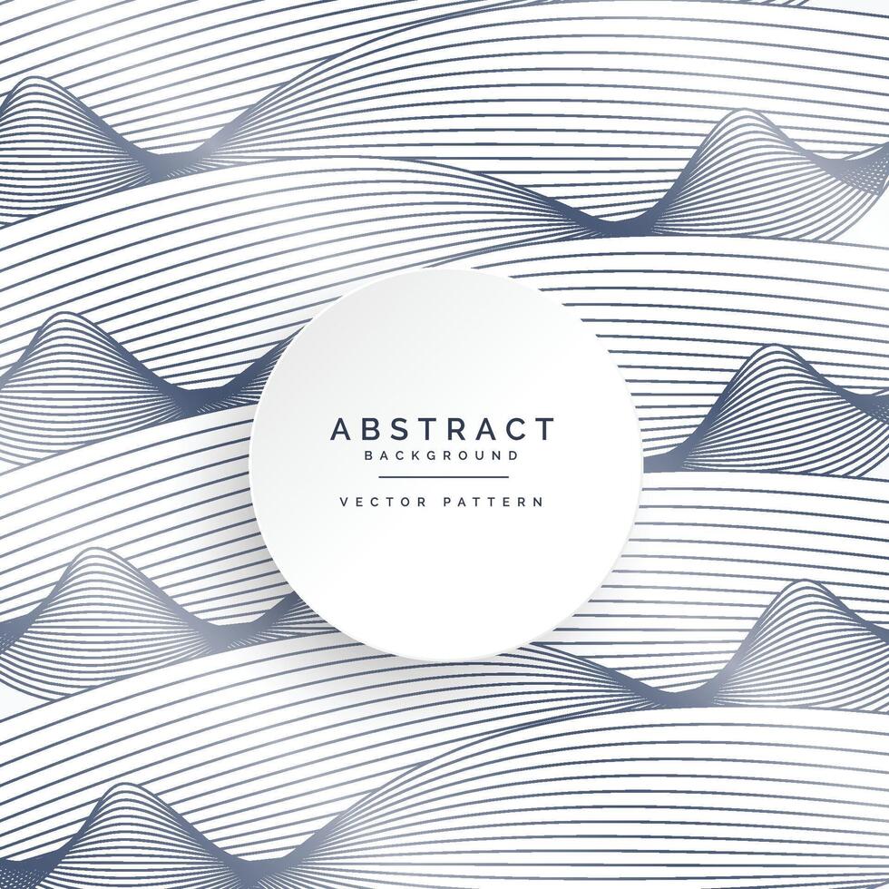 stylish white background with abstract wavy lines vector