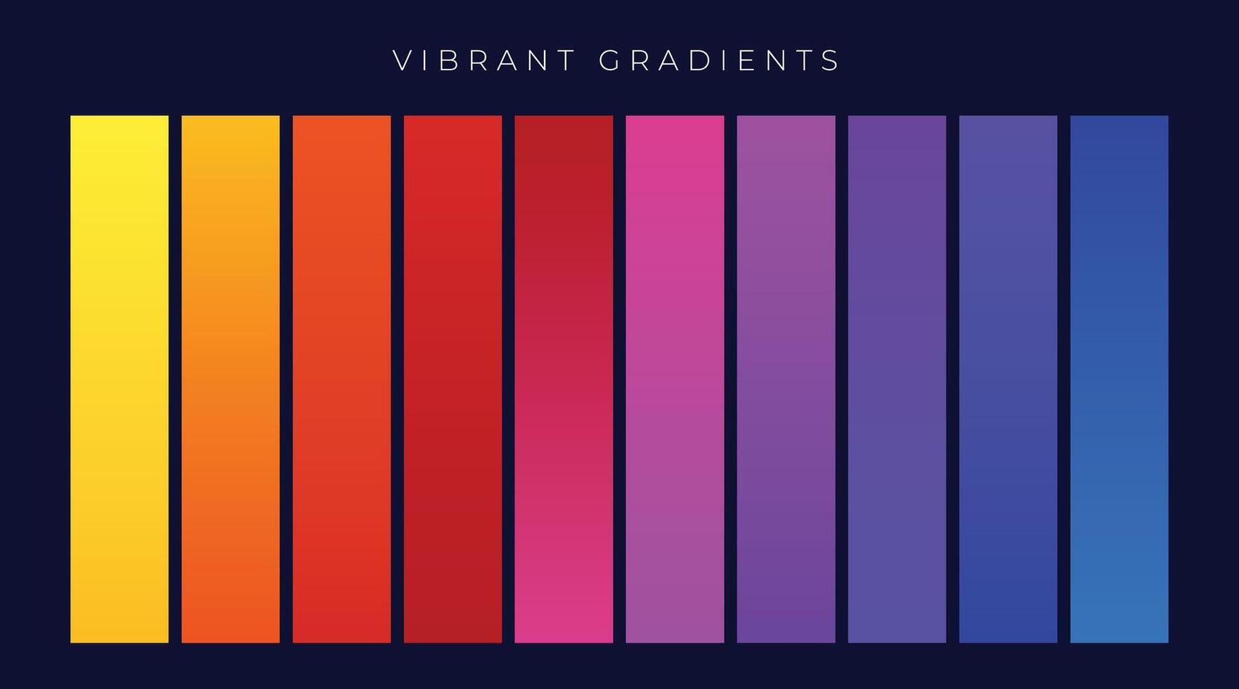 vibrant colorful set of gradients vector