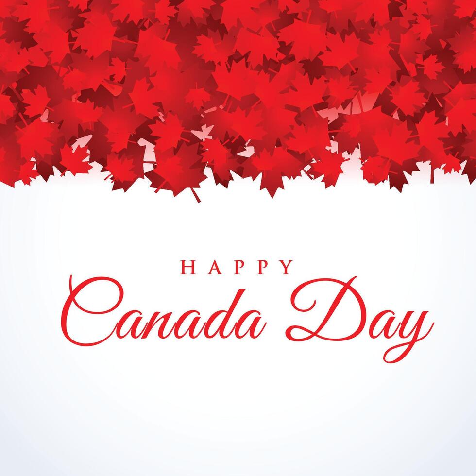 canada day background with maple leafs vector