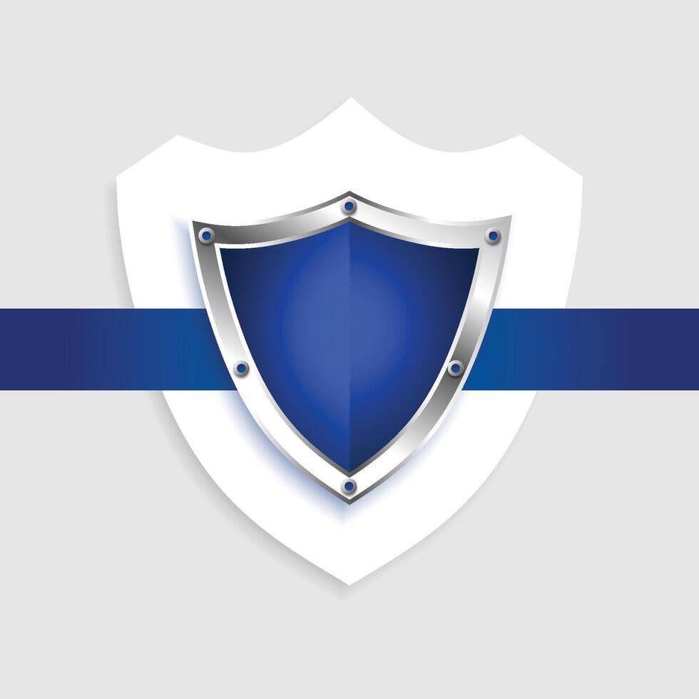 protection shield empty blue symbol background vector