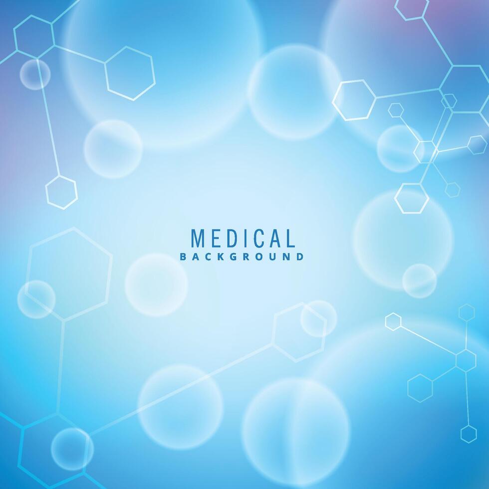 medical background with molecules vector