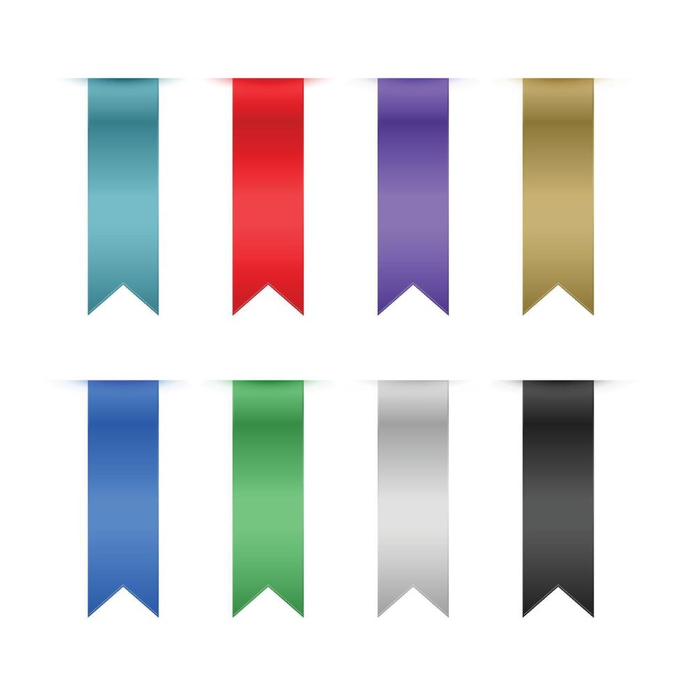 set of ribbons design elements vector