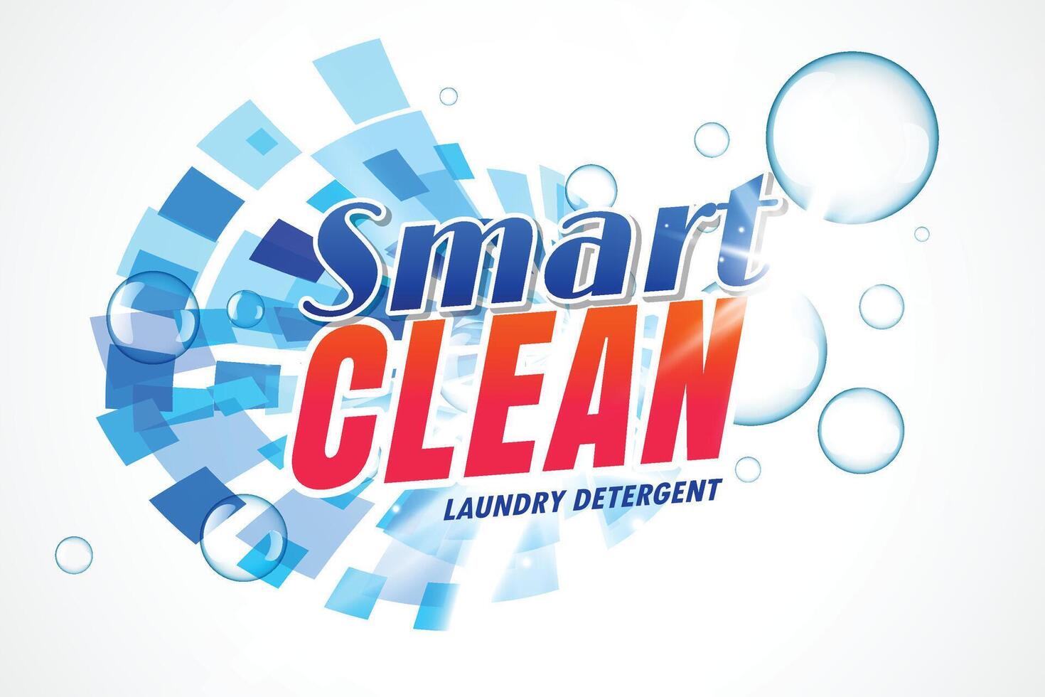 smart laundry detergent packaging concept template vector