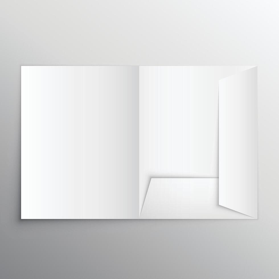 realistic blank folder design template mockup vector