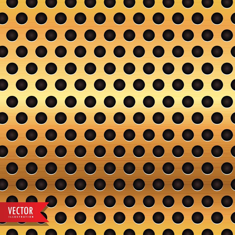 golden circle metal texture background vector